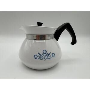 Vintage Corning Ware P-103 Blue Cornflower 3 Cup Coffee Tea Pot